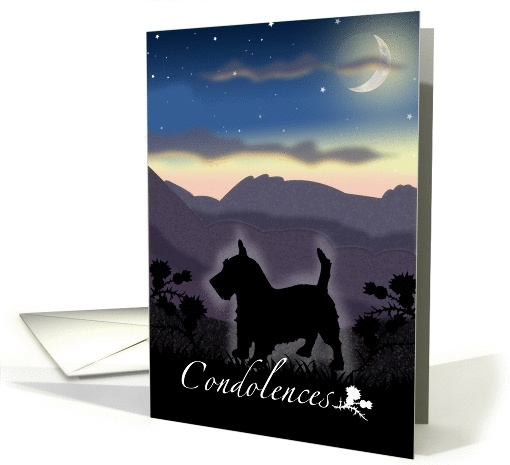 Scottish Terrier Dog Pet Sympathy Vintage Silhouette card (1033253)