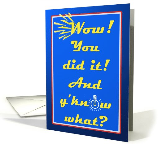 Becoming an Electrician Congratulations Graduation Vintage card