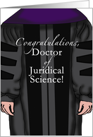 Doctor of Juridical Science Graduation Congratulations Light Skin card