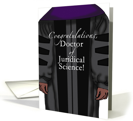 Doctor of Juridical Science Graduation Congratulations Dark Skin card