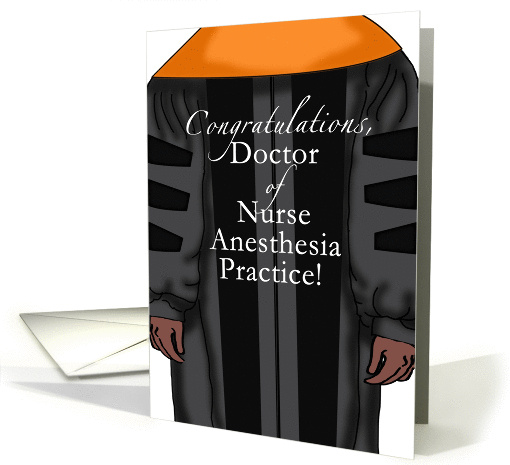 Doctor of Nurse Anesthesia Practice Congratulations Dark Skin card