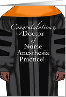 Doctor of Nurse Anesthesia Practice Congratulations Dark Skin card