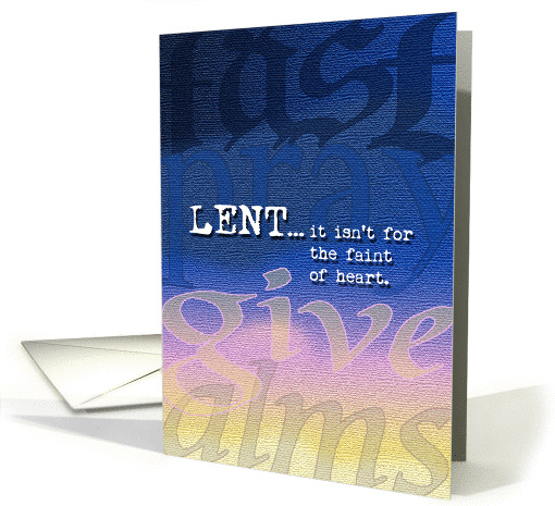 Lent Fast Pray Give Alms card (1360974)