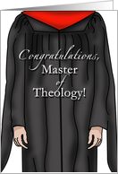 Master of Theology Graduation Congratulations Light Skin card