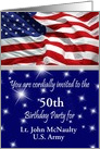 Military Birthday Party Invitation - American Flag card