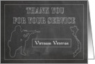 Chalkboard-Art Military Thank You - Vietnam Veteran card