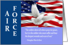 Military Air Force Thank You, MacArthur Quote Card