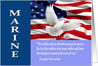 Military Marine Thank You, Mac Arthur Quote Card