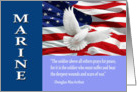 Military Marine Thank You, Mac Arthur Quote Card