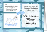 Military Customizable Baptism/Christening Invitation - Camo & Poem card