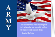 Military Army Thank You, MacArthur Quote Card