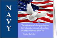 Military Navy Thank You, MacArthur Quote Card