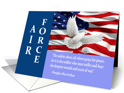 Military Air Force Thank You, MacArthur Quote card (992237)