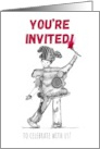 Invite to a Child Clown Jester Birthday Party card