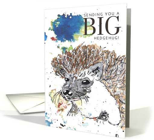Big Hedgehog Hugs Encouragement Thinking of you card (1745740)