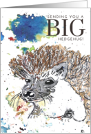 Big Hedgehog Hugs Encouragement Thinking of you card