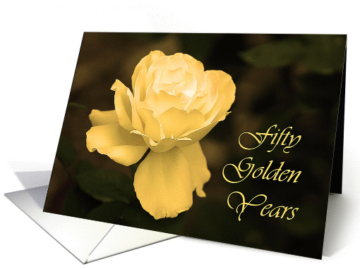 anniversary 50 golden years Gold Rose card (1114264)