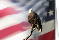 Thank You for your Military Service, Eagle and Flag card