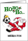 Soccer Missile-Toe Christmas card