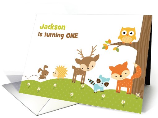 Cute Woodland Animals Invitation card (1067511)