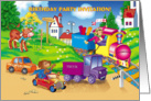 Birthday Invitation Train and car! card