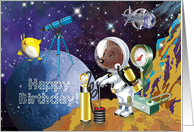 Astronaut Happy Birthday card