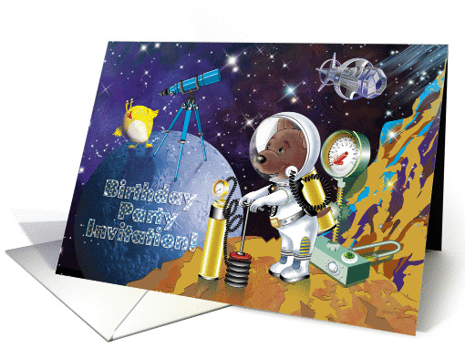 Birthday Party Invitation For Kids, Outer Space with... (1148190)