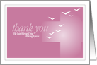 Thank you card with cross and doves card