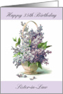 Sister-in-Law’s 35th Birthday with Pretty Purple Lilacs and Basket card