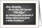 Congratulations Daughter on Law School Graduation card