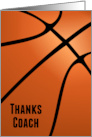 Thanks Basketball Coach Blank Note Card with Bold and Artistic Design card