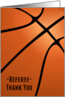 Thank You Basketball Referee with Elegant Basketball Design card