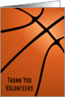 Thank You Basketball Volunteers with Artistic Basketball Design card