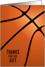 Thanks for the Gift with Artistic Basketball Design card