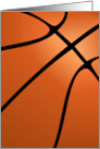 Basketball Close Up as Bold Design with Blank Inside card