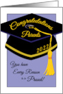Congratulations to the Parents for Child’s 2022 Graduation card