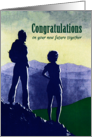 Congratulations on Your New Future Together with Female and Male Hiker card