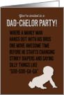 Funny Dad-chelor Dadchelor Baby Shower Party Invitation for Manly Man card