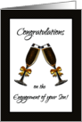 Congratulations on the Engagement of Your Son with Champagne Theme card