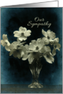 Our Sympathy with Elegant Dogwood and Ethereal Blue Background card