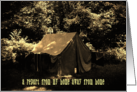 Camp Notes from Camper with Vintage Tent Photograph card