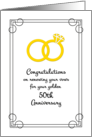 Congratulations on Renewing Vows for Golden 50th Anniversary card