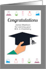 Graduation Congratulations for Chemistry with Custom Name and Field card