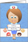 Pediatric Hematology Oncology Nurses Day in Happy Cartoon Style card