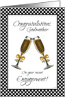 Congratulations Godmother on Your Recent Engagement with Cute Design card