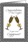 Congratulations Step Daughter on Your Recent Engagement with Champagne card