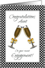 Congratulations Aunt on Your Recent Engagement with Champagne Toast card