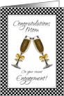 Congratulations Mom on Your Recent Engagement with Champagne Toast card