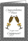 Congratulations Niece on Your Recent Engagement with Champagne Toast card