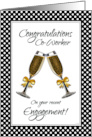 Congratulations Co-Worker on Your Recent Engagement with Champagne Art card